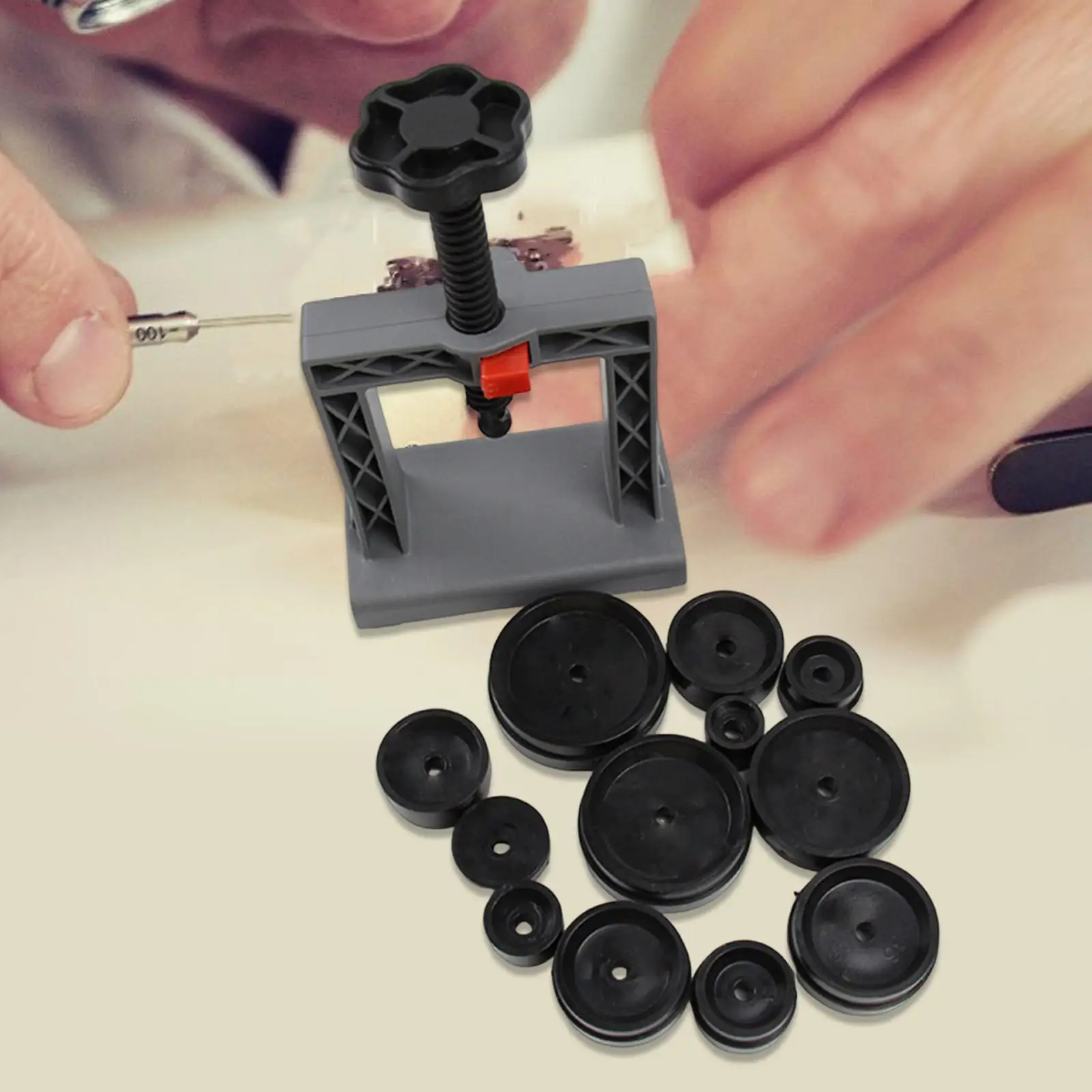 Zestaw narzędzi do zegarmistrzostwa, profesjonalny przyrząd do wciskania lunet, zamykacz dekielków zegarków dla mężczyzn, początkujących, dorosłych, sklepów jubilerskich.