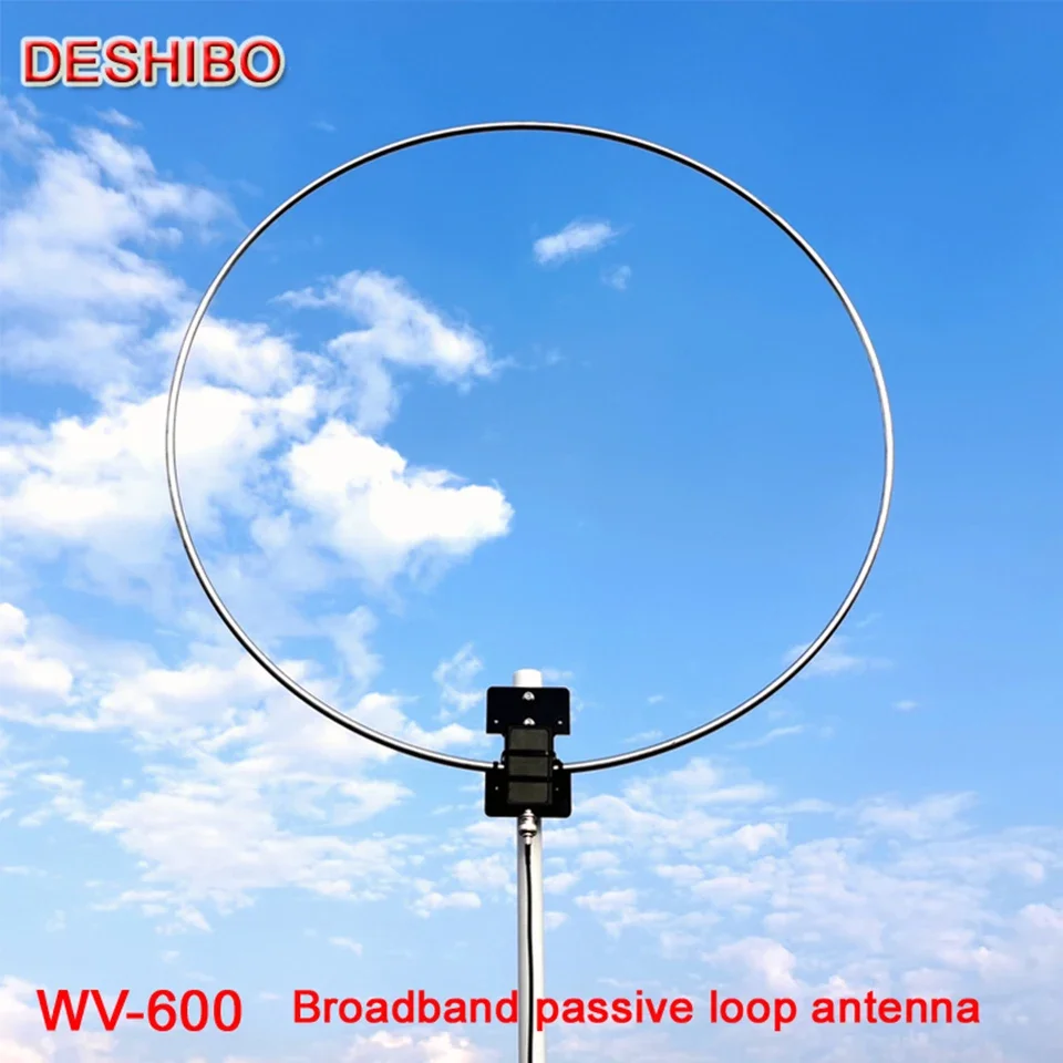 

DESHIBO WV-600 Loop Antenna For SDR Shortwave HF MW FM UHF VHF Airband Rx Antenna TEF6686 Malachite Tecsun Radio