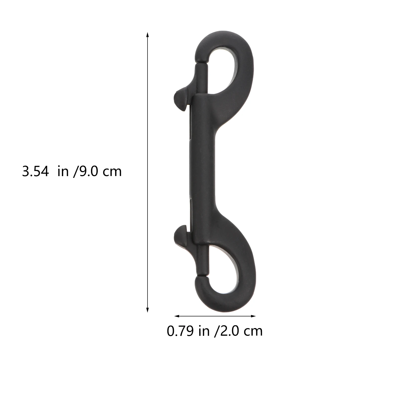 

2 pcs Double Snap Hook Black Detachable Heavy Duty Long Clips Stainless Steel Double Ended Bolt Hook Hardware