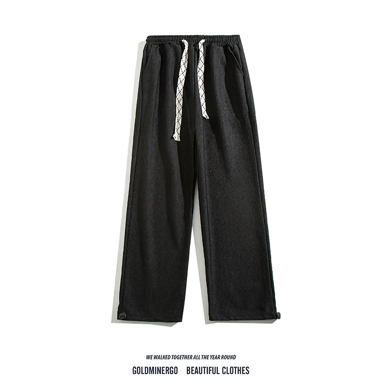 

Men's Casual Loose Fit Sport Pants Texture Drapey American Sle Spring Autumn Straight Leg Wide Leg Trousers Streetwear