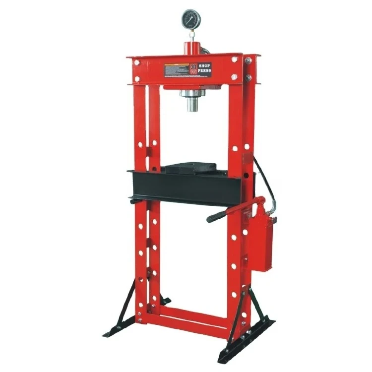 30T Hydraulic Shop Press with Gauge Workshop Equipment Heavy Duty Press Machine