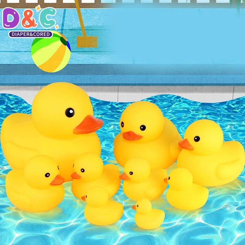 Pato amarelo bonito para bebê, Pato de borracha para banheiro, Grande pato amarelo, Banhando água de jogo, Kawaii Squeeze Float Ducks, Presente do bebê