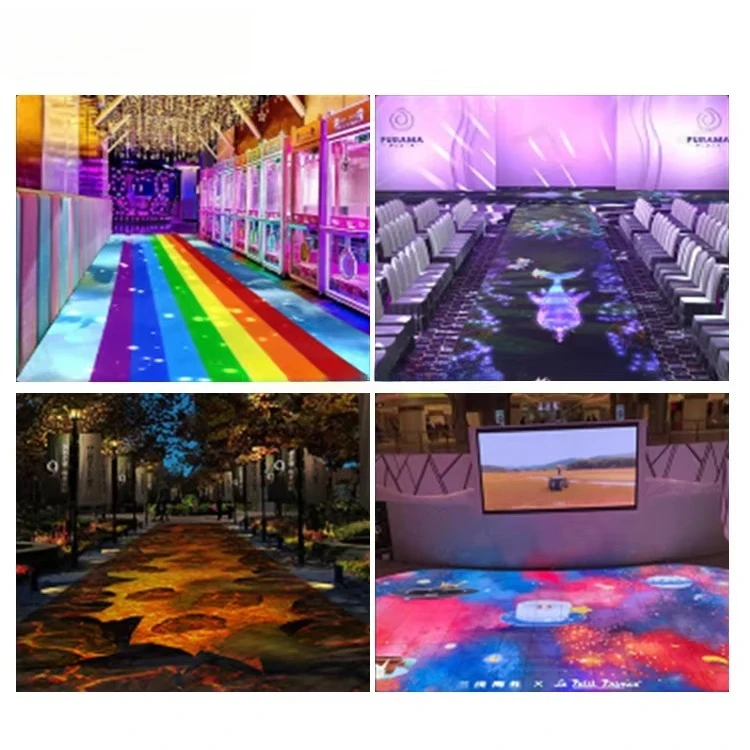 Floor Interactive Projector Immersive Holographic Display Advertising Equipment for Shopping Mall Wedding Party Support Custom