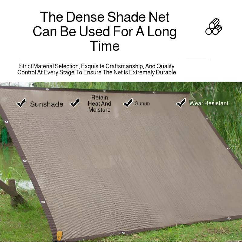 Thickened Sun Protection Net High-density Perforated Edge Sunshade Net Outdoor Courtyard Sunshade Net Garden Plants Sun Shelter image 5