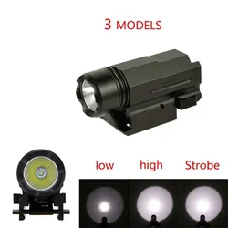 Tactical Airsoft Handgun Flashlight LED Glock 17 19 Gun Flash Light Tactical Torch Flashlight with 20mm Pictinny Rail Mount