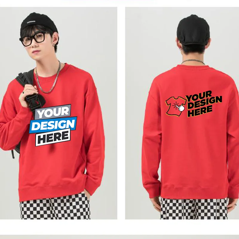 330 جرام جرام الوزن 15 ألوان طباعة شعارك نص فريق سترة موضة س الرقبة ضئيلة سترة تريكو البلوز رجل الذكور جيرسي توب بوي