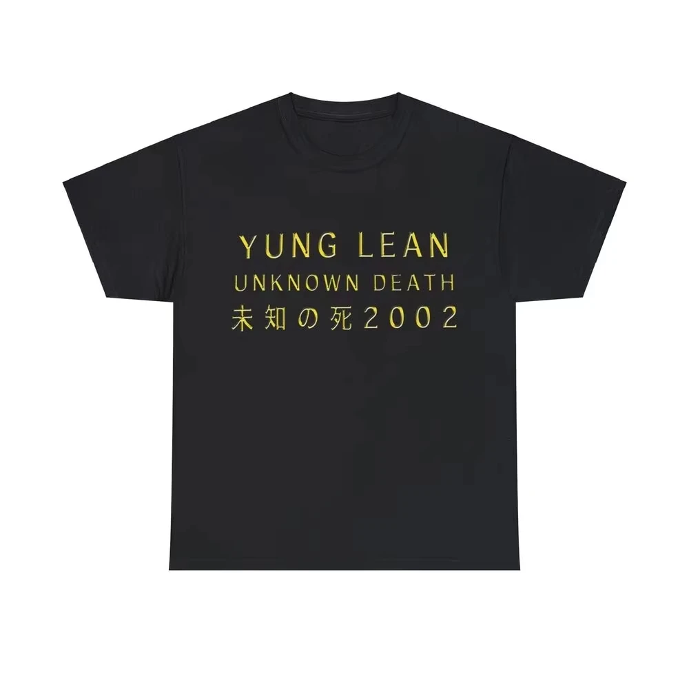 Men Clothing Unisex Yung Lean Unknown Death Album Tour Merch Tee Music Hip Hop Trendy Summer T Shirt Clothing Streetwear Tops