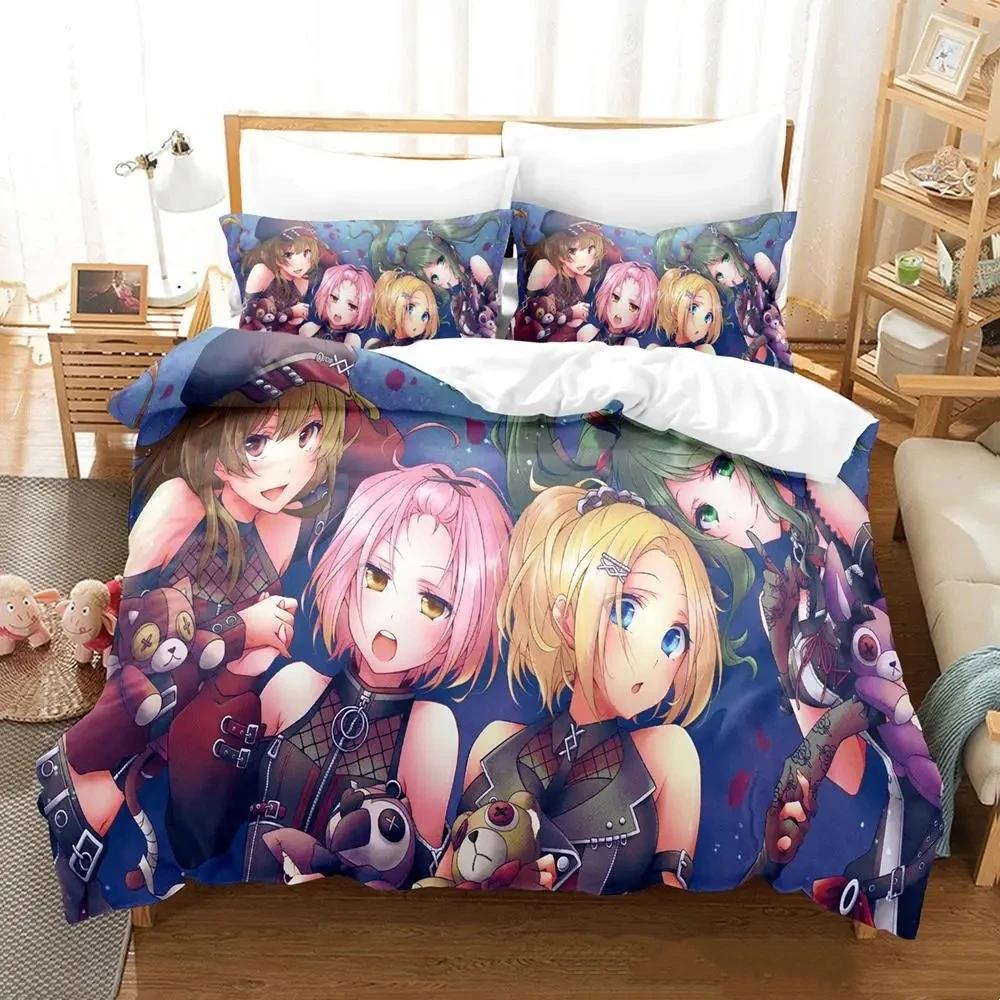 2023 D4DJ All Mix Bedding Set Single Twin Full Queen King Size Bed Set Adult Kid Bedroom Duvetcover Sets Anime parure de lit Bed