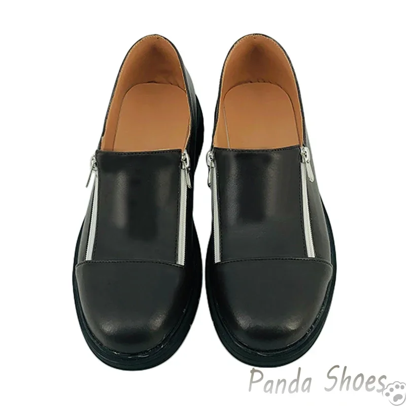 Buty do cosplayu Danganronpa Komaeda Nagito, czarne botki z anime i gier, rekwizyt do kostiumu cosplay Dangan Ronpa na Con i Halloween