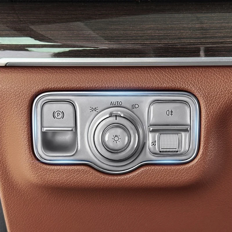 Epoxy Resin Anti-Scratch Sticker for Mercedes-Benz GLE350/450/GLS450 Headlight Adjustment Buttons (Interior)