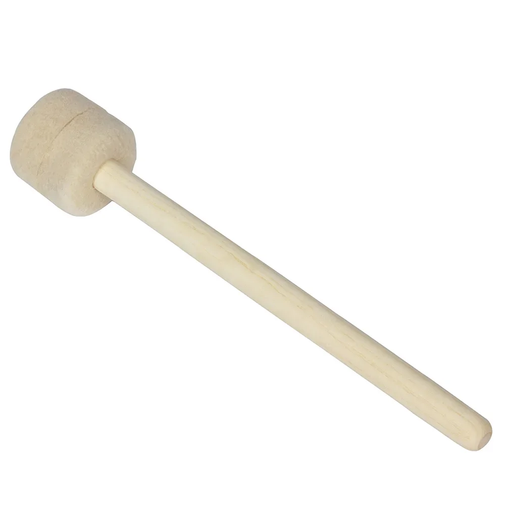 M MBAT 2 Pcs/Set Wool Felt Drum Sticks Non-Slip Bass Drum Mallet Indispensable Percussion Instrument Accessories Parts
