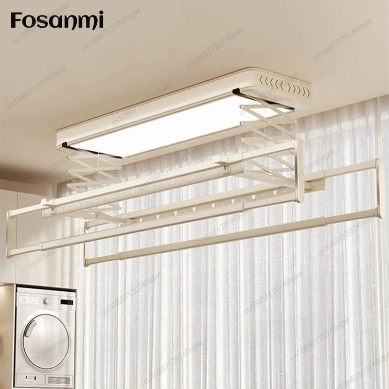 Balcony Electric Remote Control Lifting Smart Clothes Drying Rack Ultra-thin Invisible Foldable Retractable Clothes Drying Rack