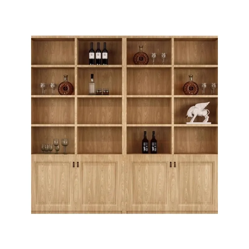 Supermarket restaurant tobacco and wine cabinet checkout page back cabinet wine display shelf locker custom soli