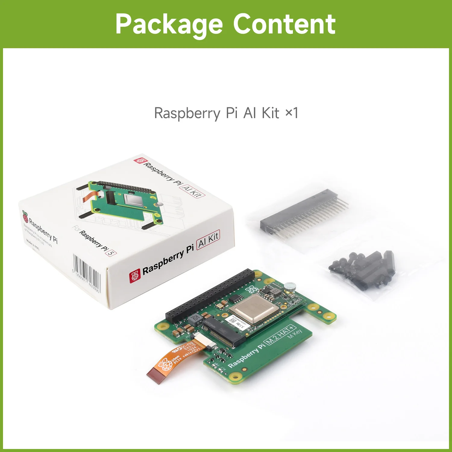 Imagem -02 - Raspberry pi ai Kit Módulo de Aceleração Hailo ai com Raspberry pi M.2 Hat Mais 13tops Poder de Computação para Linux Windows