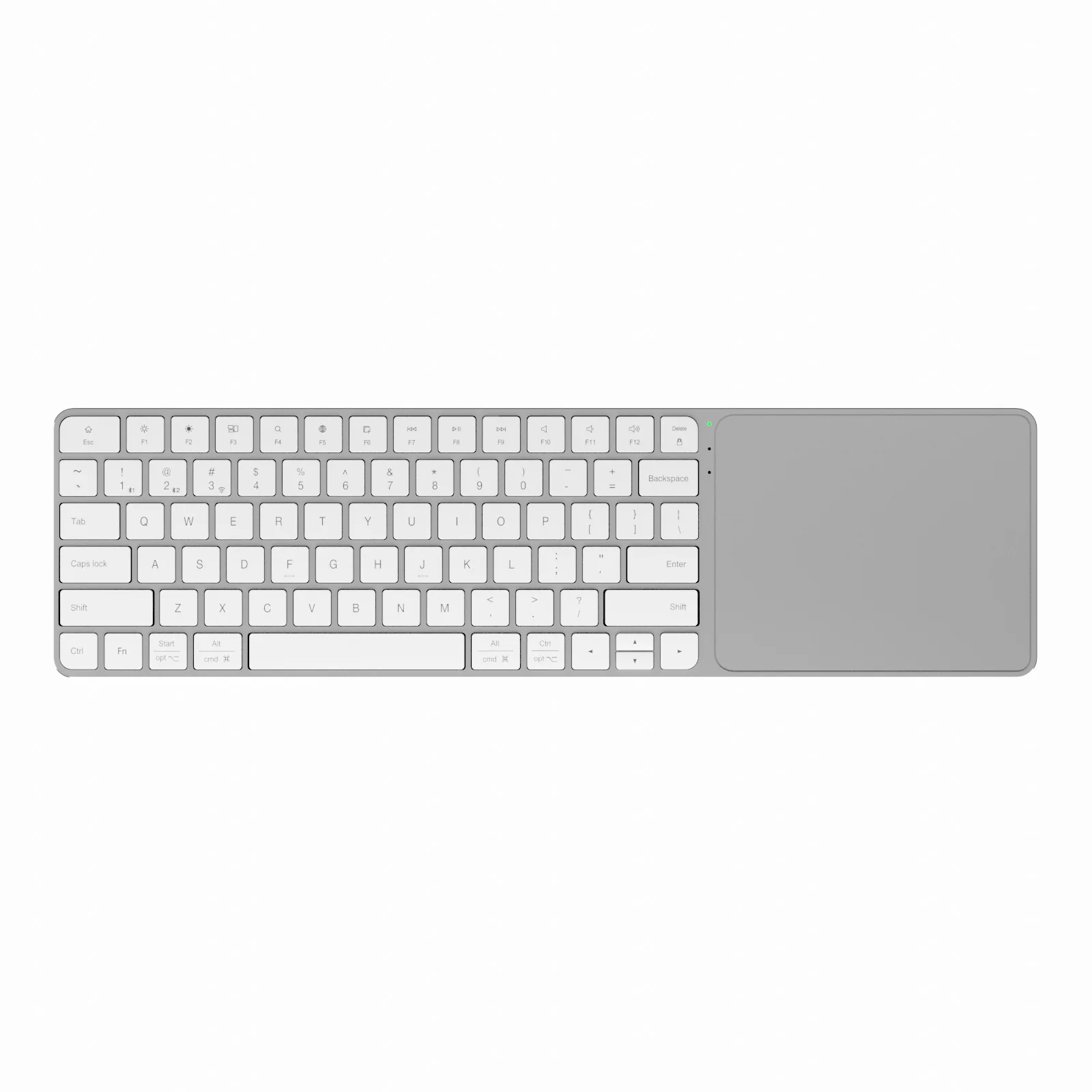 

Алюминиевая трехрежимная клавиатура с тачпадом 2-в-1, анодированная Bluetooth/2,4G/проводная связь для iPad, сенсорная панель, аксессуары для ноутбуков, компьютеров, подарок