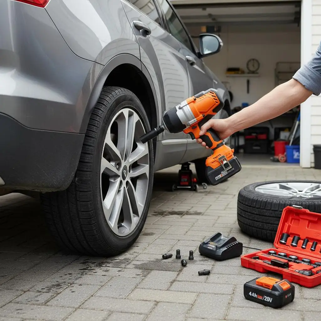 

Аккумуляторный гайковерт 1/2 дюйма для обслуживания автомобилей, тяжелой техники, строительных площадок, 1300 Нм, высокий крутящий момент, бесщеточный двигатель