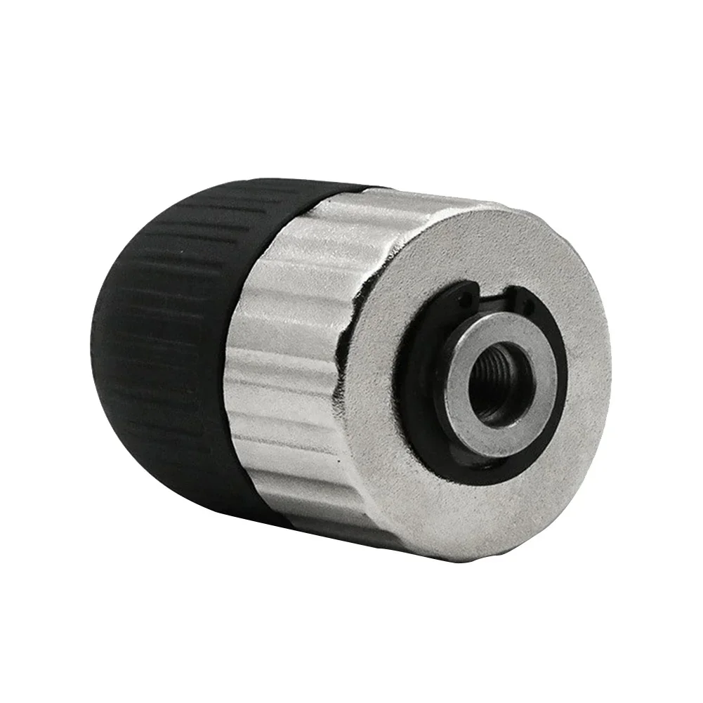 Keyless Self-locking Drill Chuck 2-13mm Metal with Hex Shank Adapter Providing Firm Grip and Wide Compatibility with Drill Bits