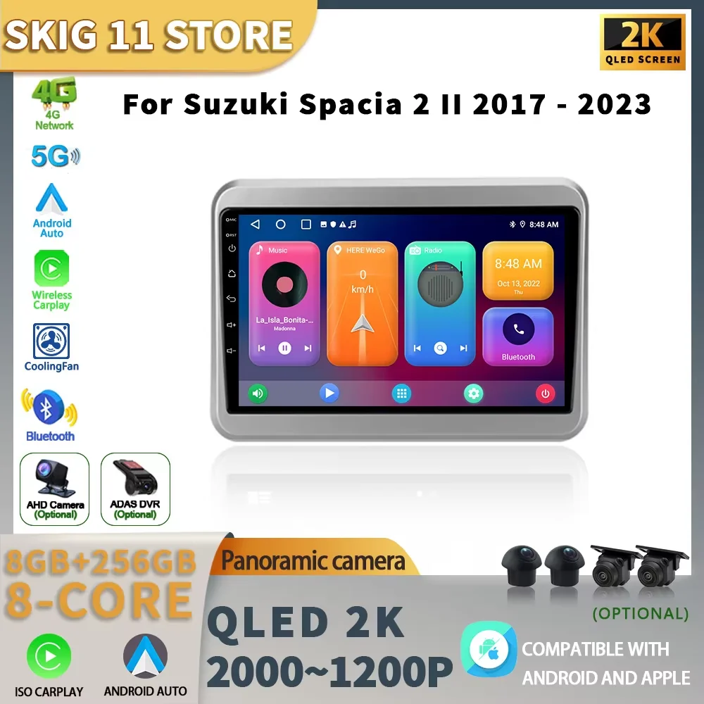 

Android 14 For Suzuki Spacia 2 II 2017-2023 Car Radio Multimedia Player Navigation Wireless BT CarPlay Head Unit Screen Stereo