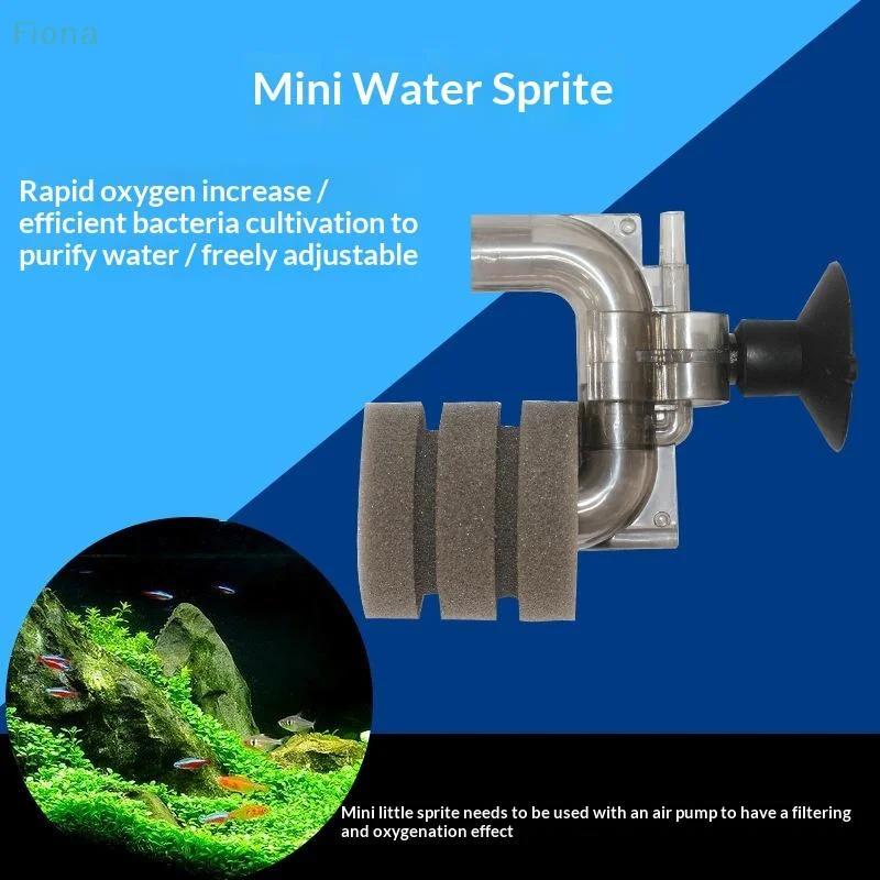 ✔ Mini filtro de esponja para acuario, purificador de agua bioquímico, filtro para peceras pequeñas que aumenta el oxígeno