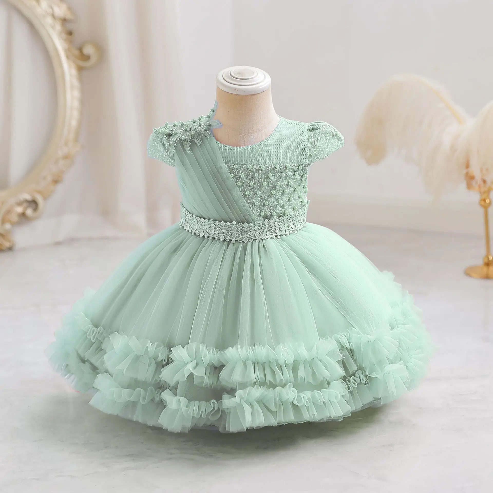 

Puffy Tulle Baby Girls' Party Dresses for Occasion Kids' Tutu Dress Newborn Girl Clothes