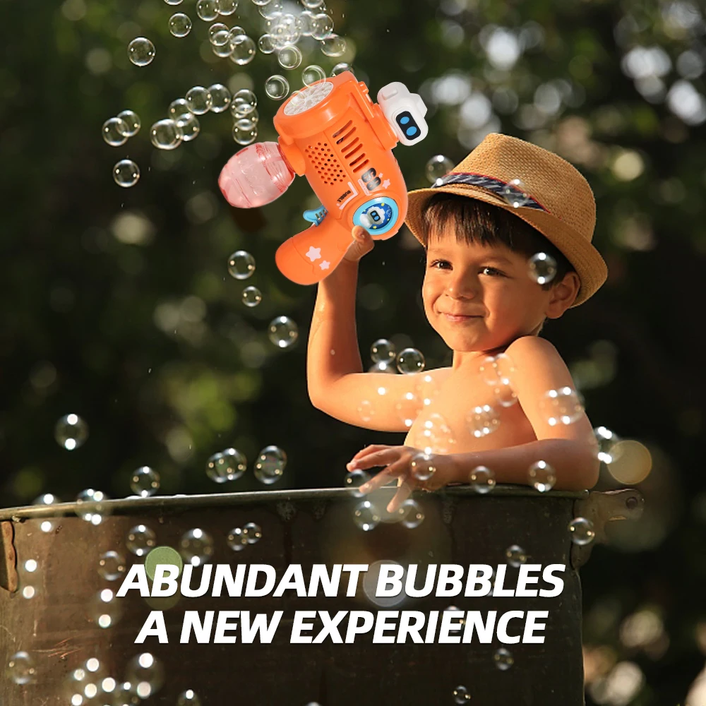 Jouet pistolet à bulles automatique, bulles abondantes – Parfait pour les jeux en plein air des enfants, les fêtes amusantes et les parents – Interaction enfant