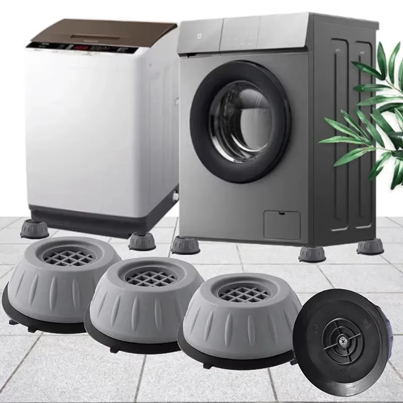 2-16 Stück Rutschfeste Dämpfer-Ständer Anti-Vibrations-Waschmaschinen-Füße Geräuschlose Kühlschrankunterlage Möbel-Heber-Stützen