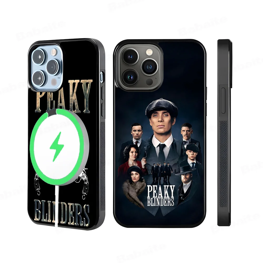 Movie P-Peaky B-Blinders Phone Case Magesafe Magnetic Wireless Charge Case For iPhone 16 11 12 13 14 15 Pro Max Plus Mini