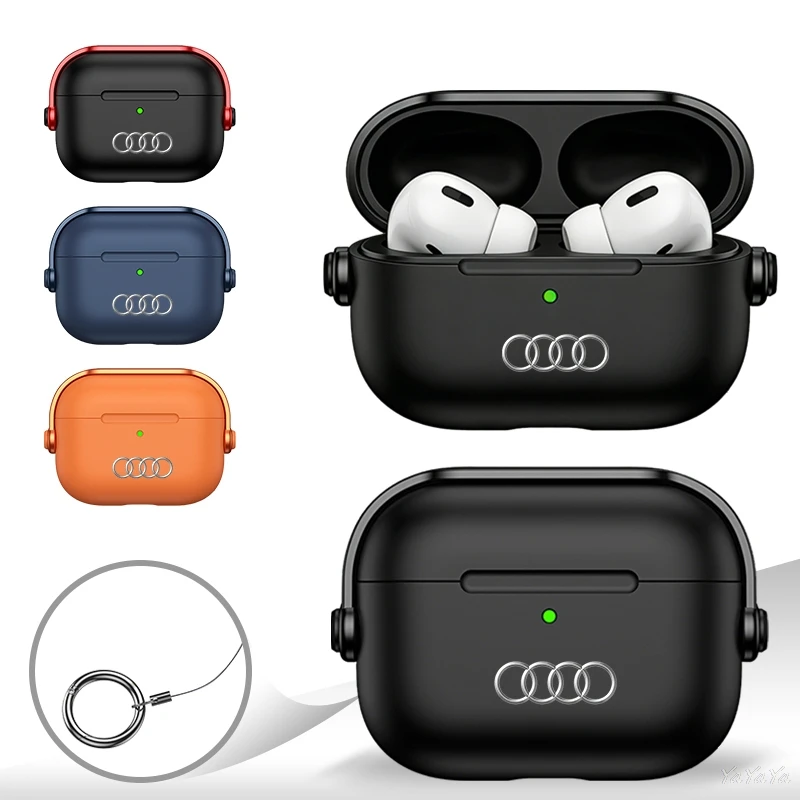 For AirPods 1/2/3/4 Bluetooth Earphone Case Protection Shell 360° Rotating Bracket For Audi Sline A3 A4 A5 A6 Q5 Q7 RS Sticker view 4