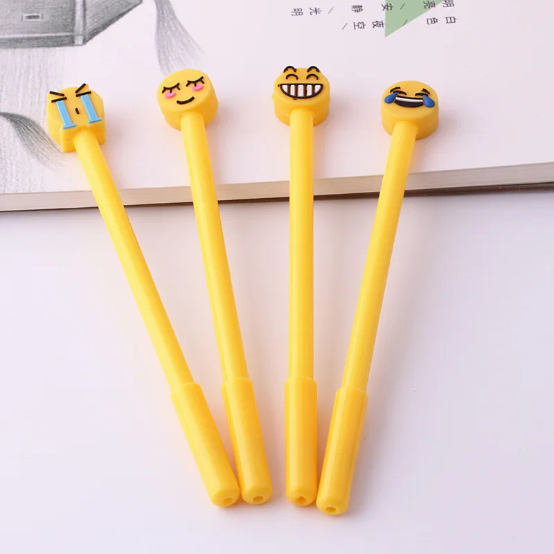 40PCS  Korean creative stationery funny NEW neutral pen cute NEW smiling face ink pen signature pen