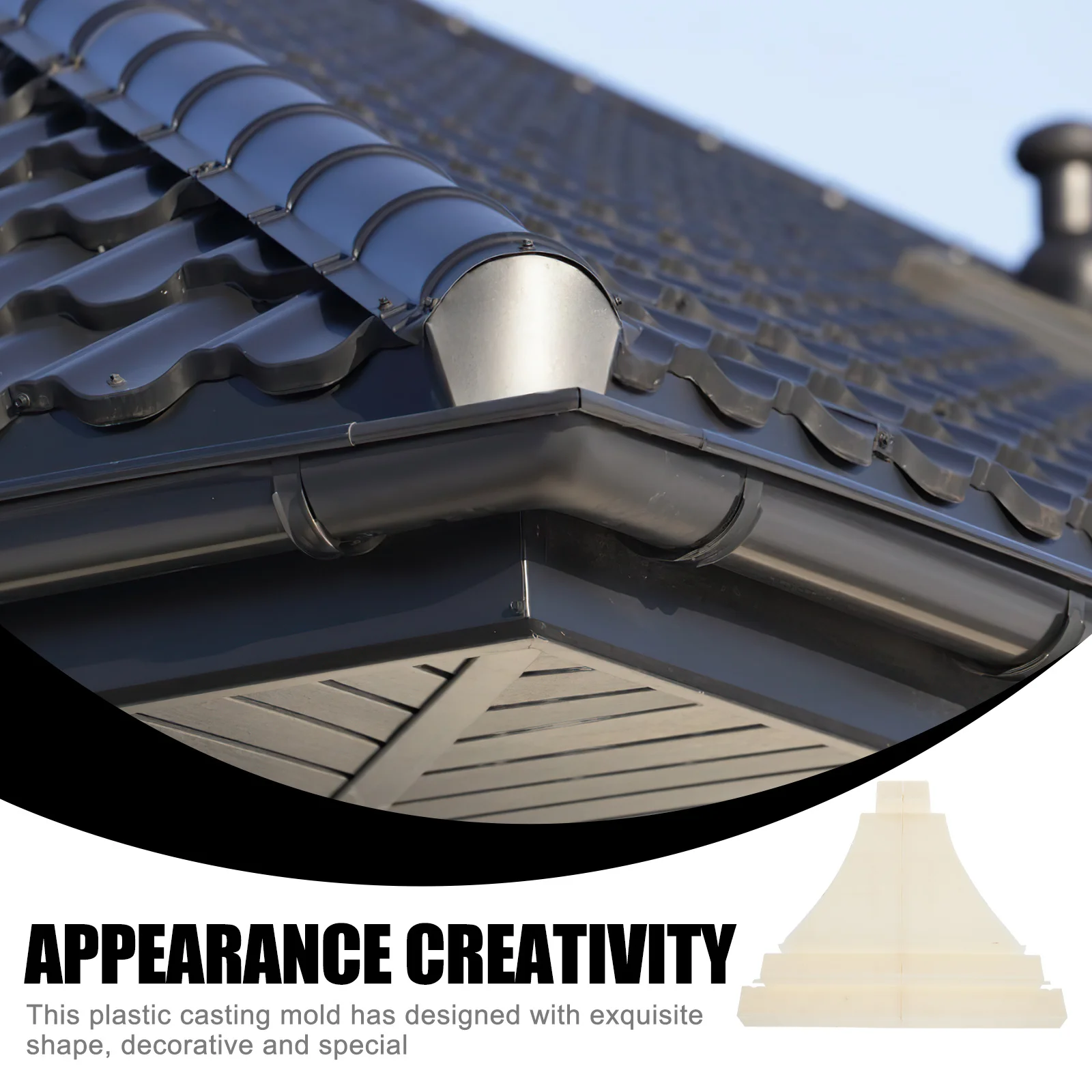 

Concrete Casting Mold Roof Corner Line Mold Plastic Heavy Duty Concrete Molds for Garden Walkways Patio Decoration