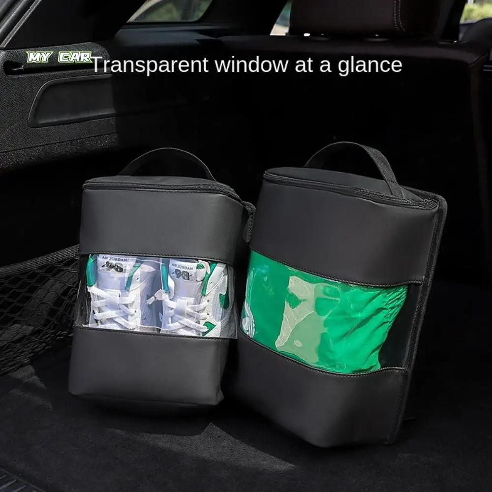 

Convenient Portable Car Shoe Box Waterproof Large Capacity Shoe Storage Bag Space Saving Dustproof Car Boot Shoe Box Kids