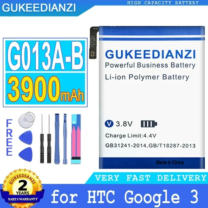 

Аккумулятор GUKEEDIANZI для HTC GOOGLE PIXEL 3,PIXEL3 Big Power Battery, 3900 мАч, G013B, G013A