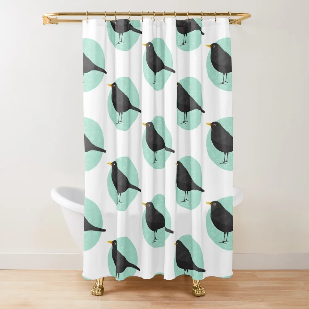 

Blackbird Shower Curtain Bathroom Showers Waterproof Shower Curtain