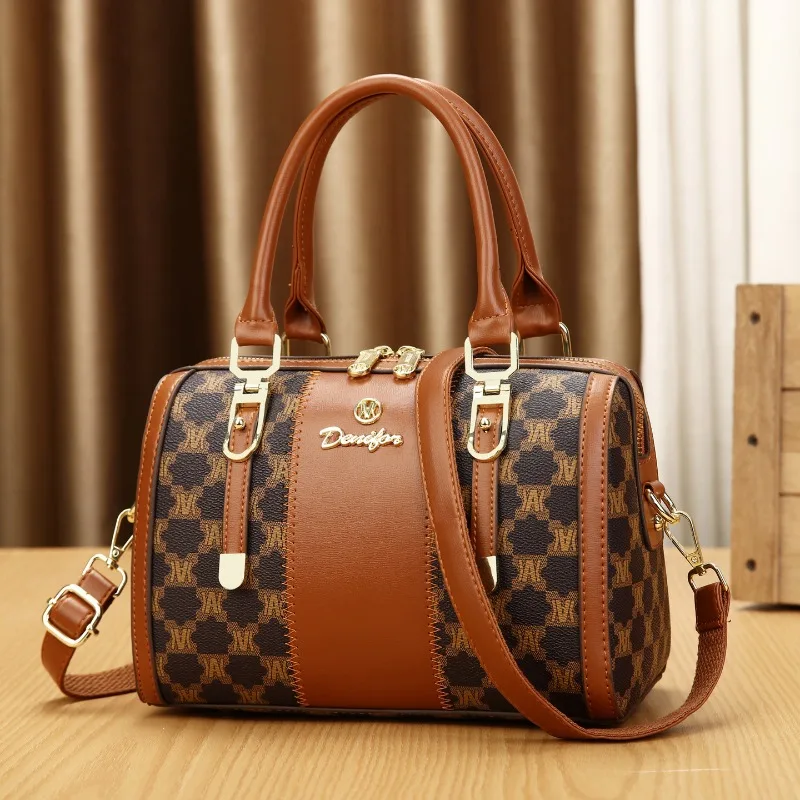 

Trendy New Women's Large Capacity Crossbody Shoulder Bag Fashion Boston Handbag for Ladies Stylish Print Design Casual Tote Bags