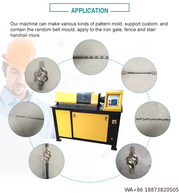 آلة التواء الحداد الجديدة سهلة التشغيل باللون الأسود باللون الأسود، آلة تزوير باردة بمحرك فعال للمعادن