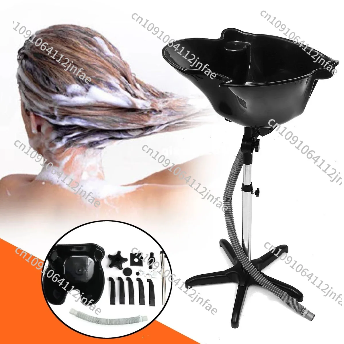 

Portable Salon Deep Shampoo Basin Bathroom Sink Hairpin Salon Basin