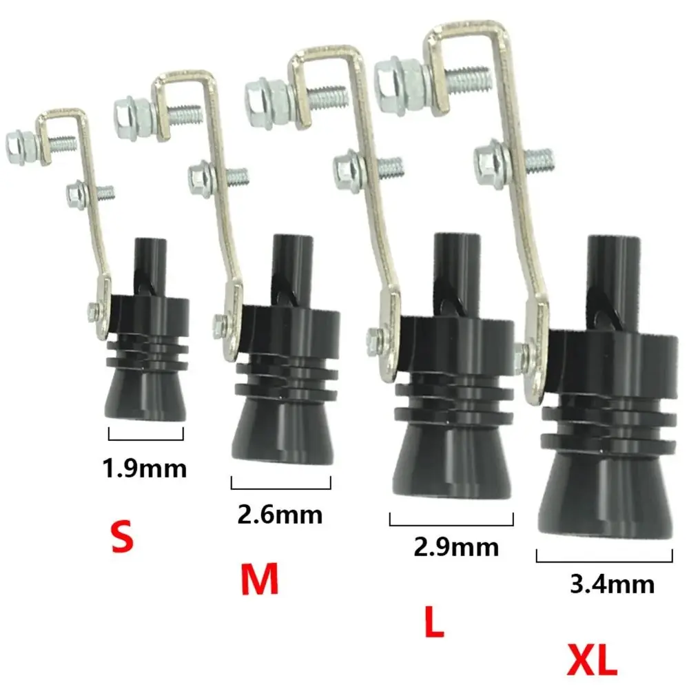 

1Pcs Auto Accessories Turbo Sound Whistle Vehicle Refit Exhaust Pipe Sound Simulator Universal S/M/L/XL Muffler Device Car