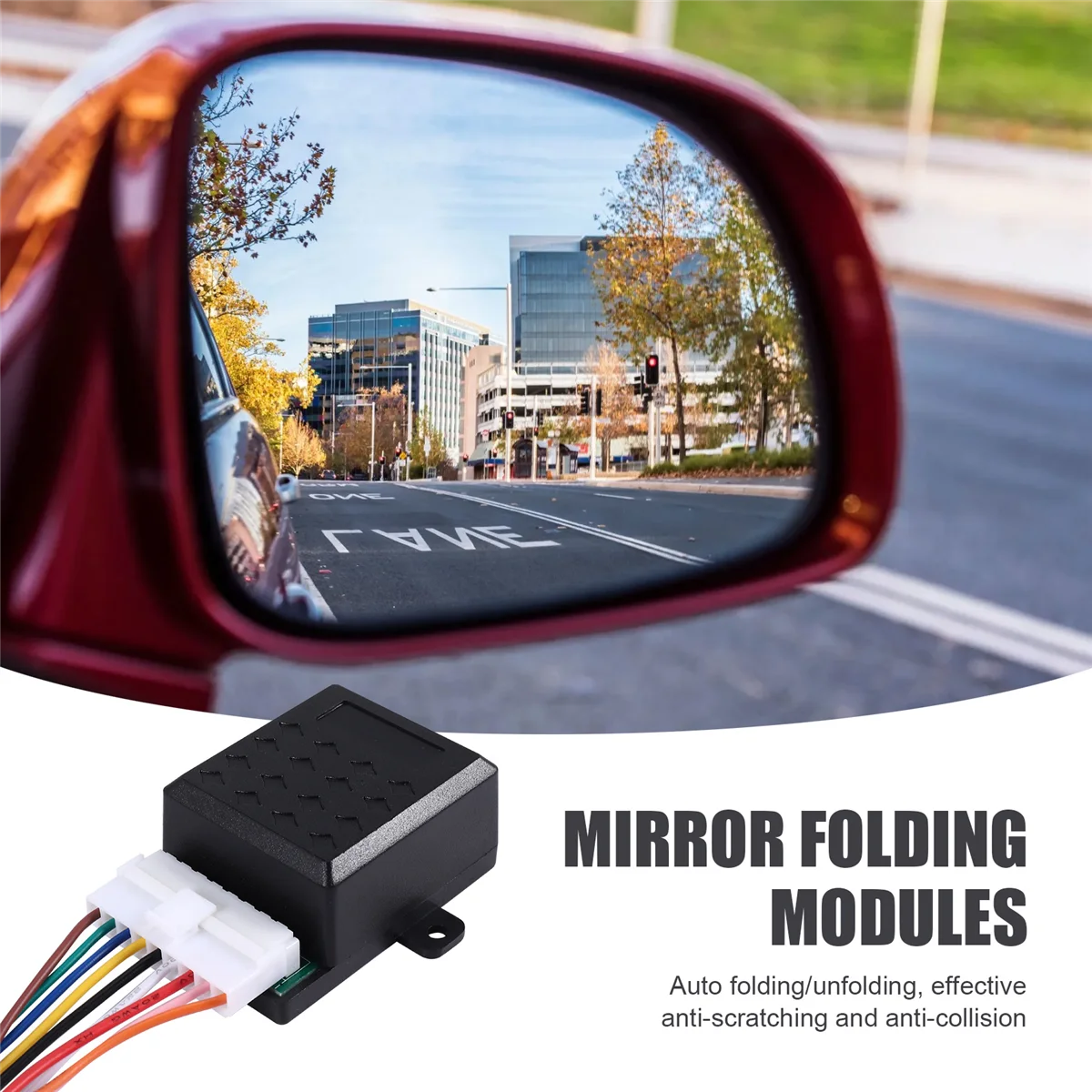 

#365F Auto Fold Unfold Side Mirror Rear View Mirror Folding Closer System Modules Universal Car (black)