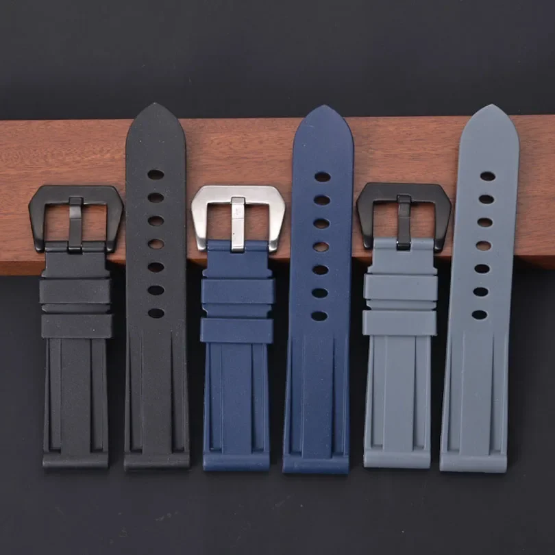 20mm 22mm 24mm 26mm Silicone Strap for Panerai Soft Waterproof Rubber Sports Watch Band Universal Men Women Replacement Bracelet