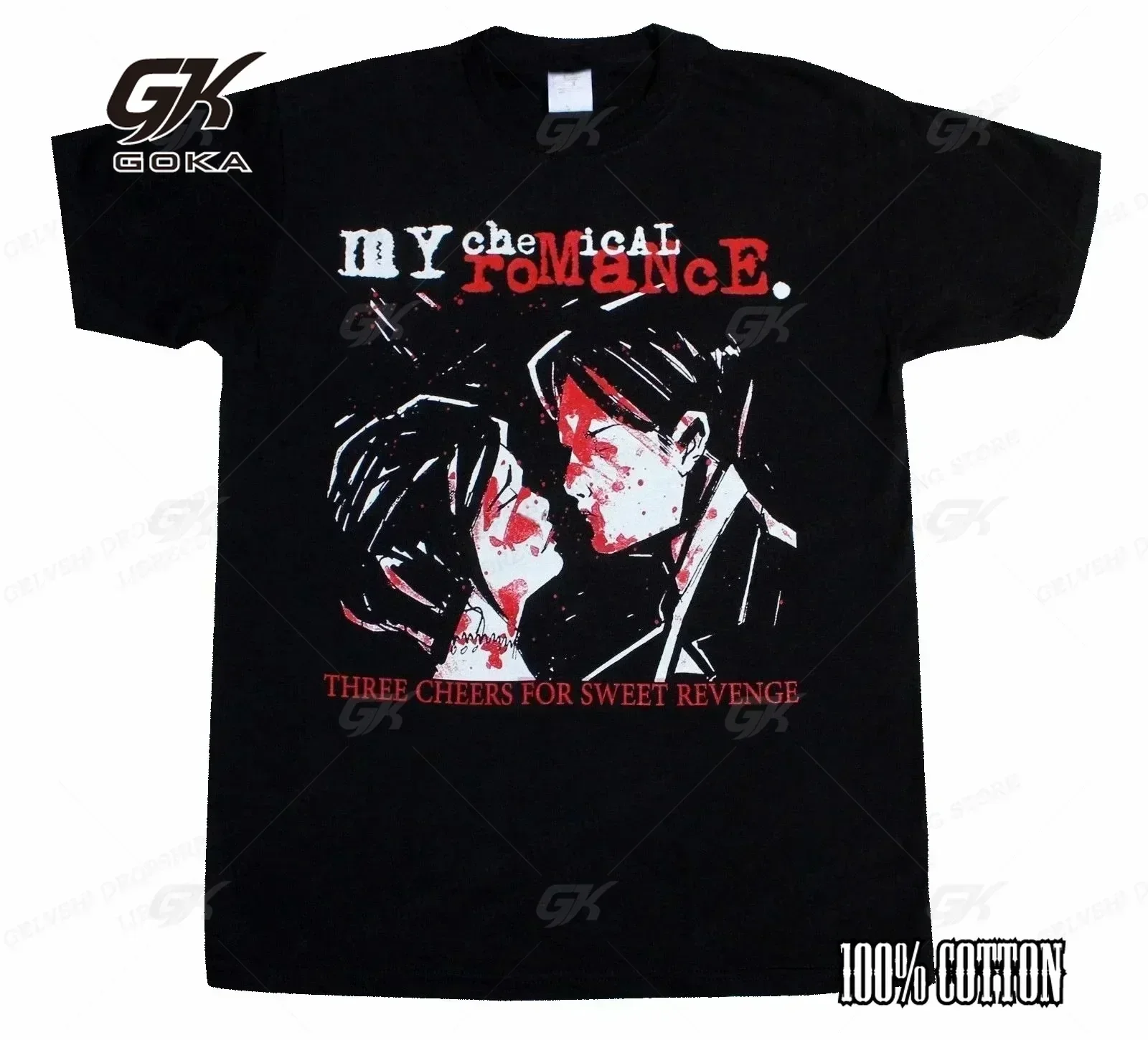 My Chemical Romance Tee Uomo Moda T-shirt T-shirt in cotone Bambini Hip Hop Top Tees Donna Estate Vintage Anime Boy Manica corta