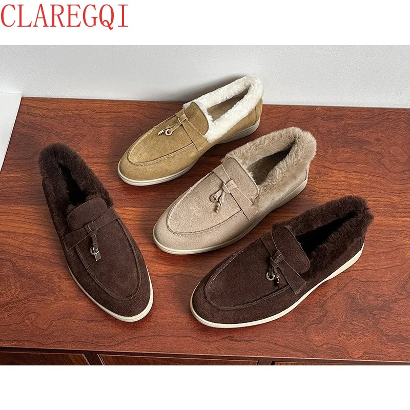 Leather Beaver Maure Four Bequeme Schuhe für Damen Erhöhen die Höhe der Doudou-Kleiderschuhe Warme Winter-Schneeschuhe für Damen