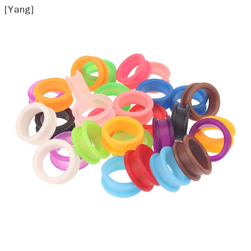 10Pcs Professional Barber Hair Shears Scissors Finger Rings Grips Inserts Soft Silicone Ring For Salon Barbers