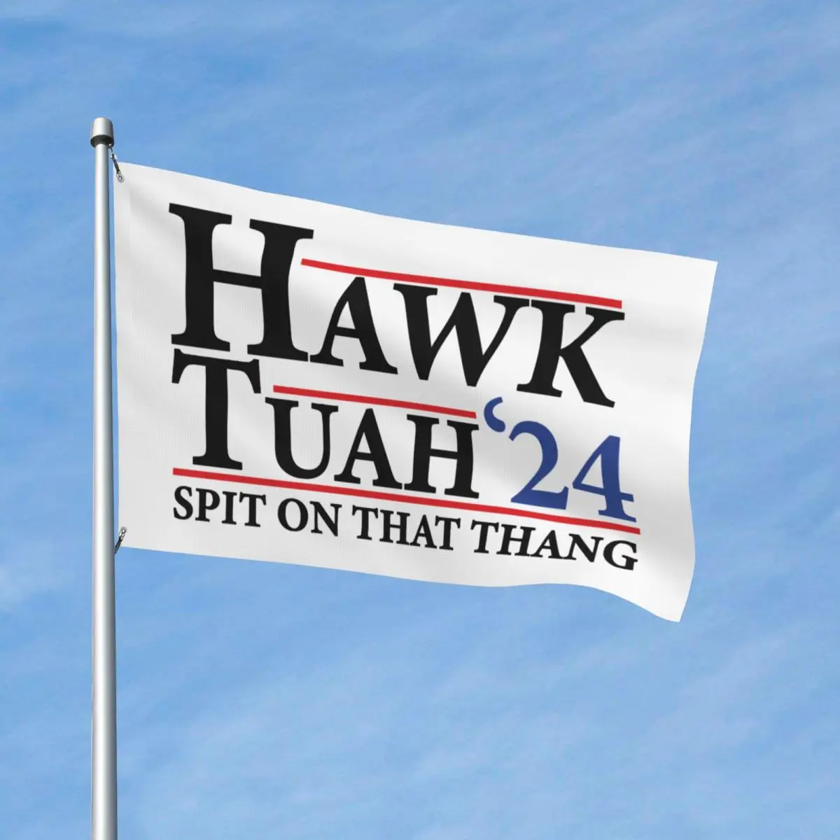 Hawk Tuah 2024 Presidential Candidate Parody Flag Indoor Outdoor Banner Polyester Spit on That Thang 3x5 FT Garden Flags