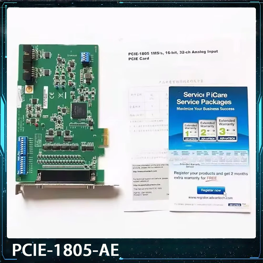 

Для Advantech PCIE-1805-AE PCIE-1805 32-канальная 16-битная плата сбора данных Pcie с аналоговым входом 1MS/s