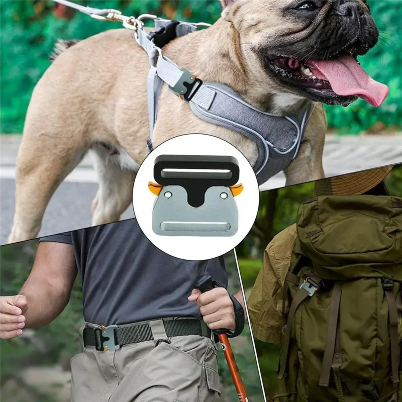 

UISN Metal Buckles Clips Luggage Buckle Strap Release Adjustable Metal Clips Sturdy Dog Collar Buckle Metal Buckles For Strap