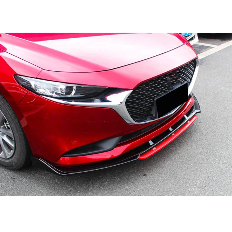 Applicable To For Mazda 3 Accessories 3Pcs Car Front Bumper Split Lip Body Kit Spoiler Deflector Modification