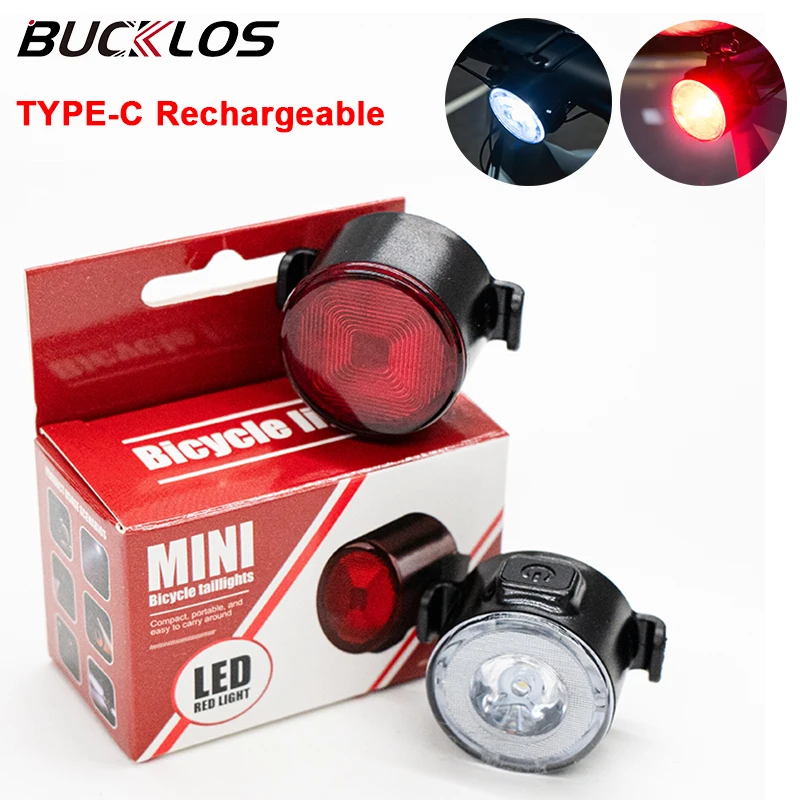 

BUCKLOS LED Bike Light Rechargeable Bicycle Lamp Highlight Front Headlight Back Taillight Mini MTB Road Cycling Lantern Lighting