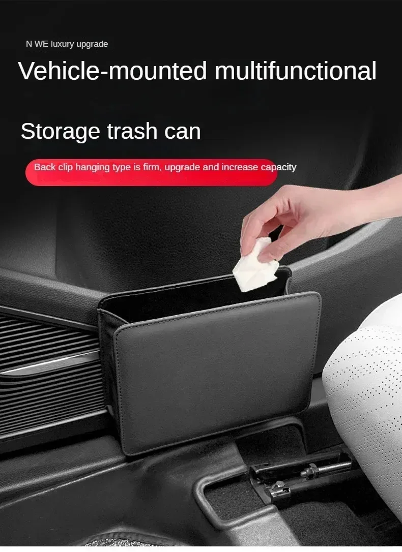 Auto Mülleimer Auto Tür Lagerung Box Faltbare Sitz Zurück Hängen Auto Innen Produkte – Detail 10