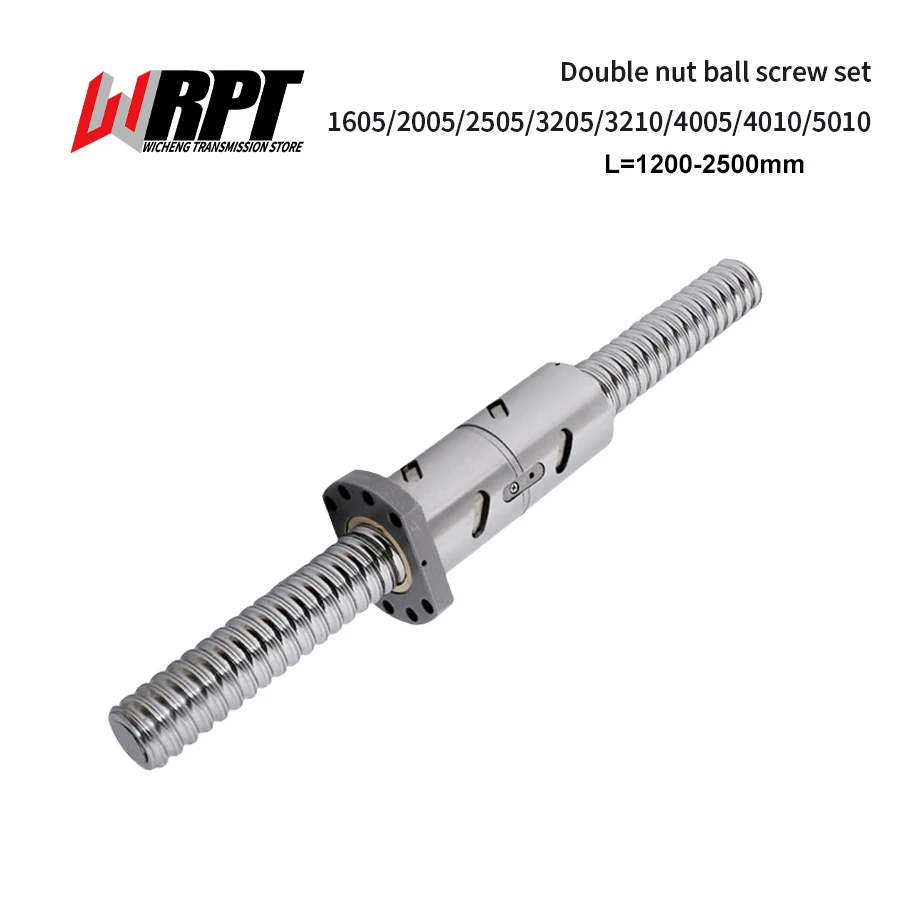 

C7 High Precision Ball Screw With Double Nut End No machined DFU1605 2005 3205 3210 4005 4010 5010 Length 1200-2500mm For CNC