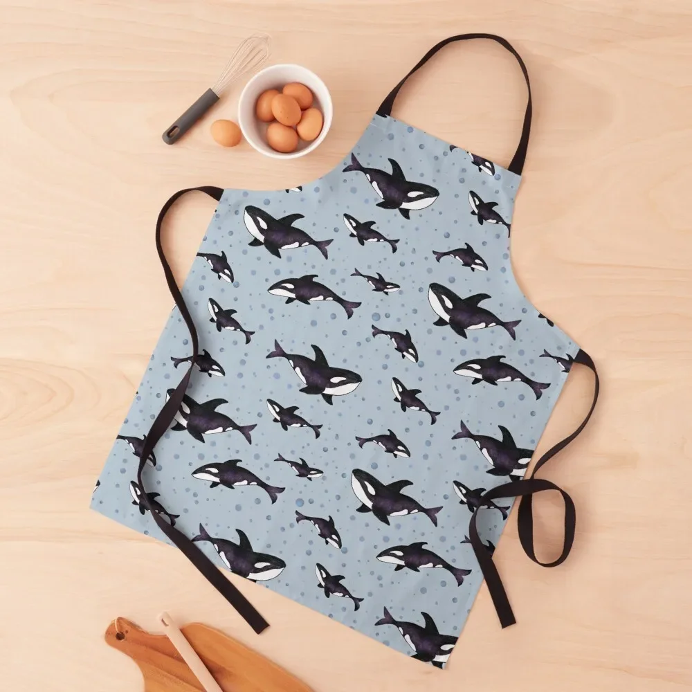 

Orca Pod - Grey Apron For Men Kitchen Women Kitchen Supplies Idea Goods All For Kitchen And Home Apron